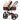 Luxury Lightweight Stroller High Landscape Baby Stroller 3 in 1 Portable Reversible Stroller 3 in 1 Travel Pram Baby Pushchair
