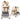 Luxury Baby High Chair with Removable Seat and Tray Adjustable Height Baby Feeding Chair Assembly-Free Dining Chair